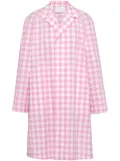 Prada gingham-check cotton coat - Pink