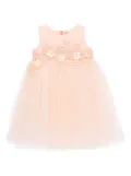 Tulleen floral-appliqué tulle dress - Pink