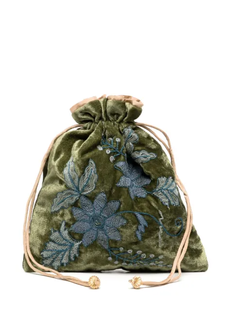 Anke Drechsel cartera con bordado floral