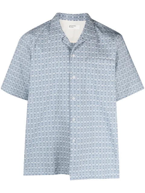 Universal Works geometric-print short-sleeve shirt