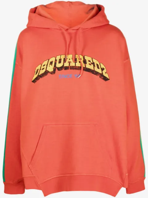 DSQUARED2 logo-print cotton hoodie