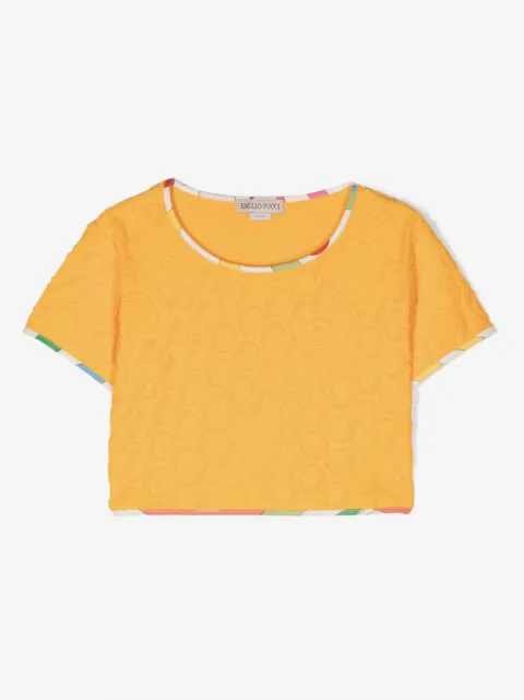 PUCCI Junior playera con monograma estampado