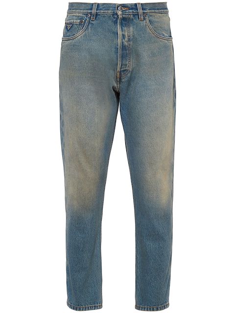 Prada distressed-effect straight-leg jeans