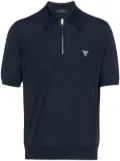 Prada half-zip wool polo shirt - Blue