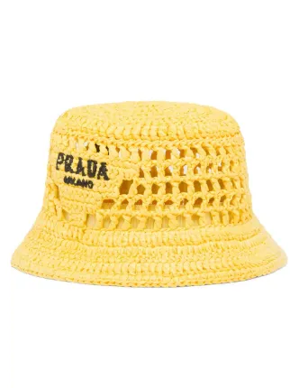 Yellow prada bucket hat cheap