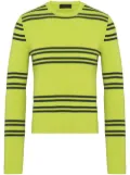Prada striped lambswool jumper - Green