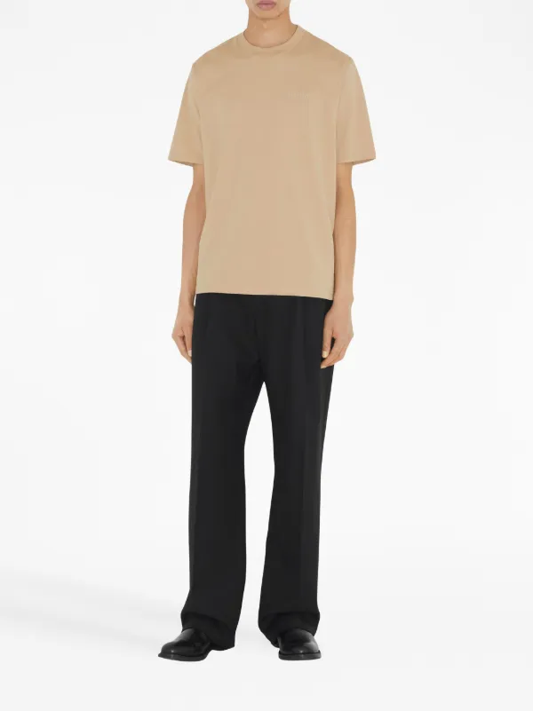 Burberry Logo Print crew-neck T-shirt | Brown | FARFETCH