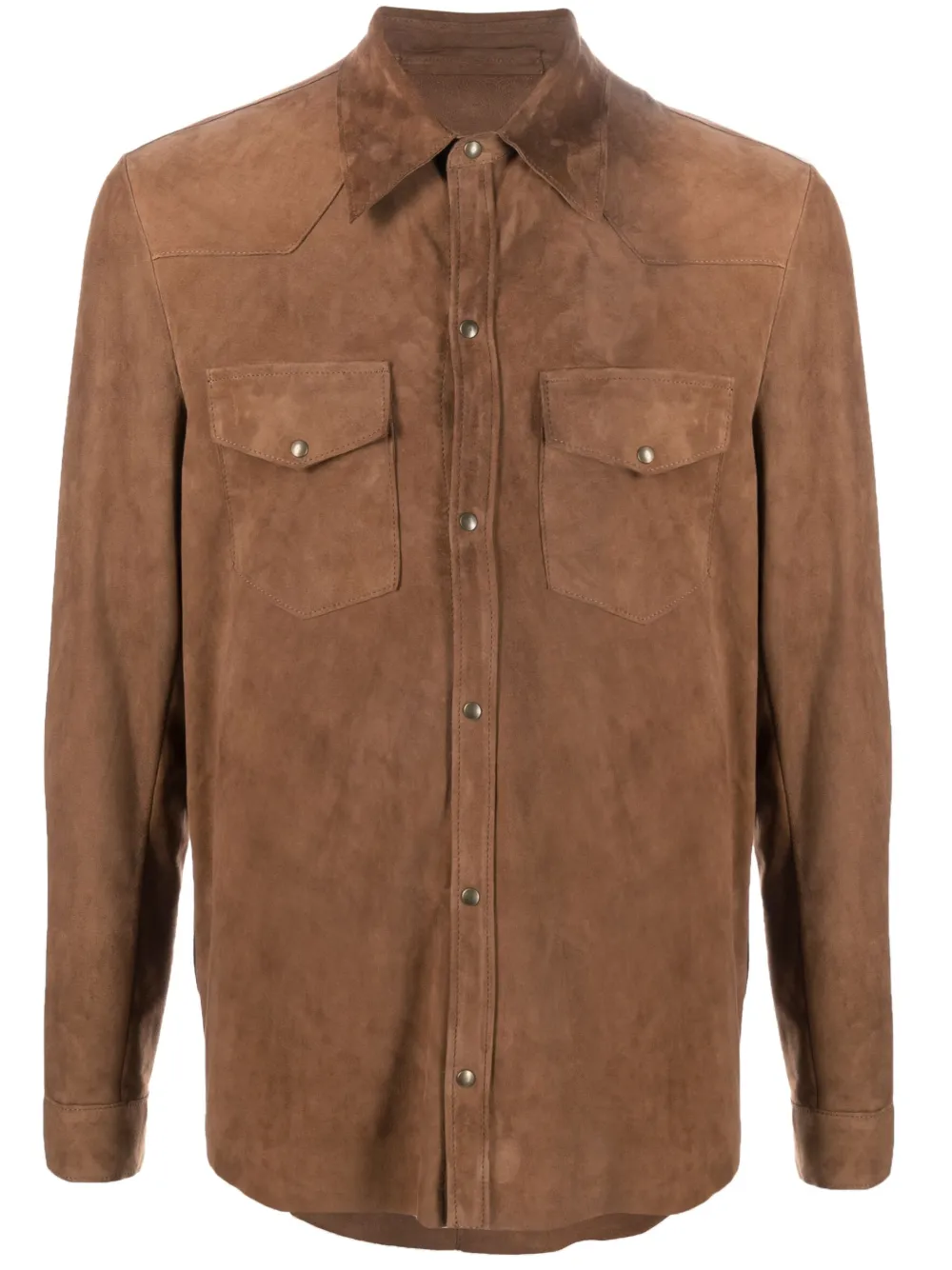 Salvatore Santoro buttoned suede shirt - Brown
