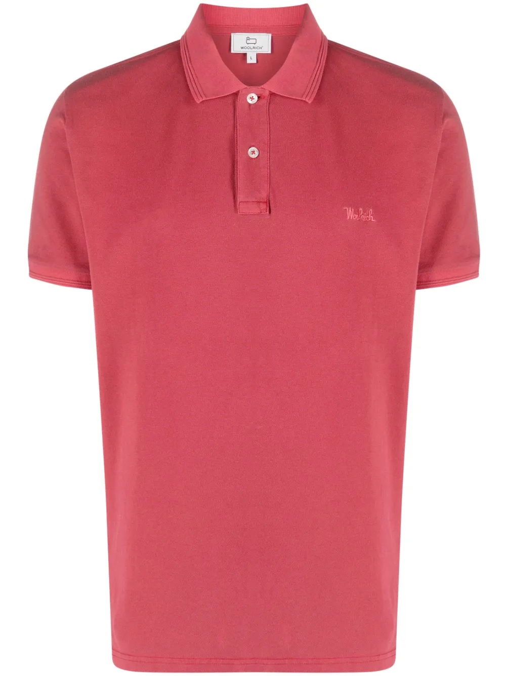 Woolrich logo-patch polo shirt Rood