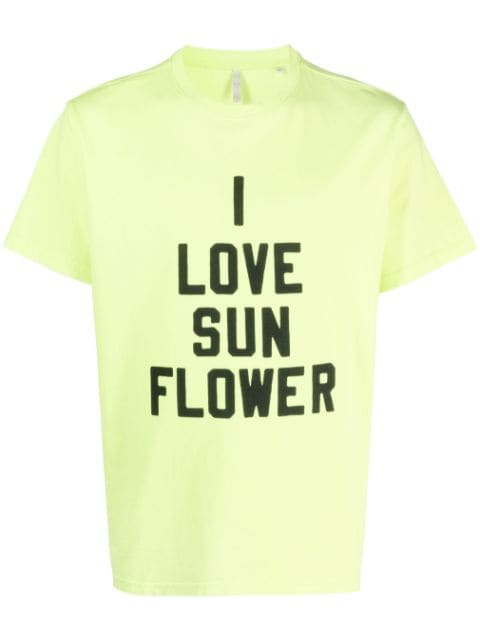 Sunflower t-shirt en coton à slogan imprimé