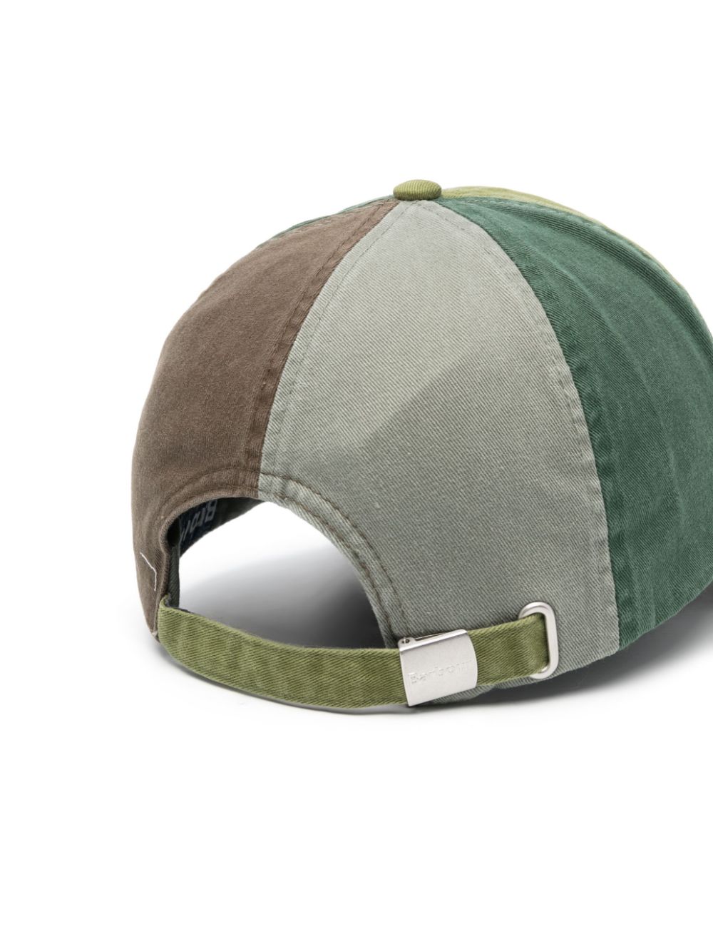 Barbour logo-embroidered colour-block cap - Groen