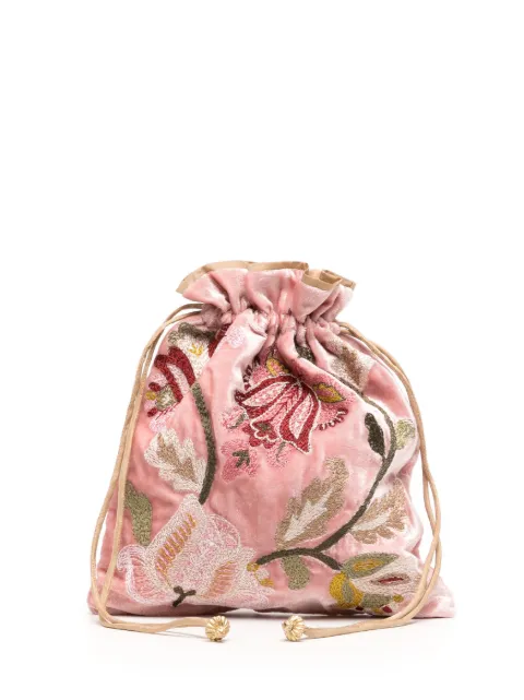 Anke Drechsel cartera con bordado floral