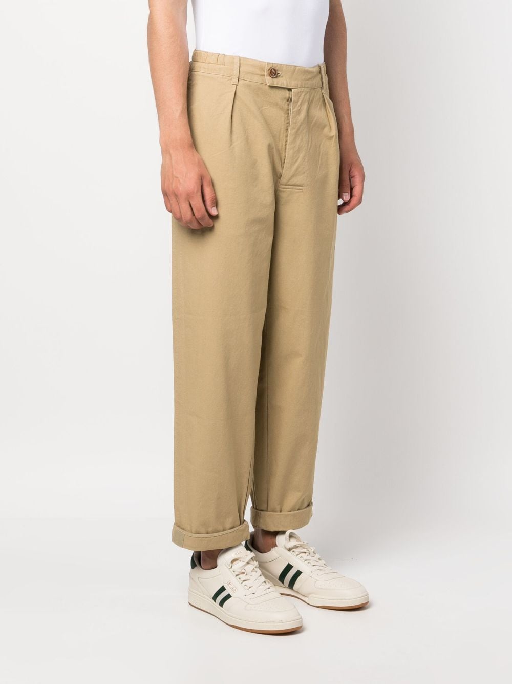 Shop Barbour Mid-rise Straight-leg Trousers In Neutrals