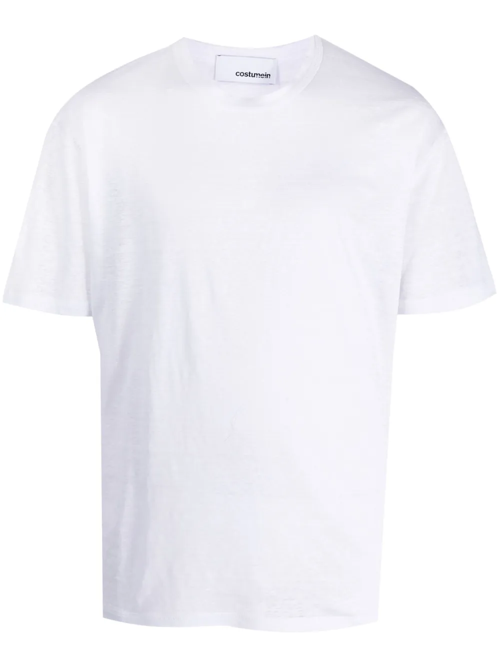 Costumein Slub-texture Linen T-shirt In White