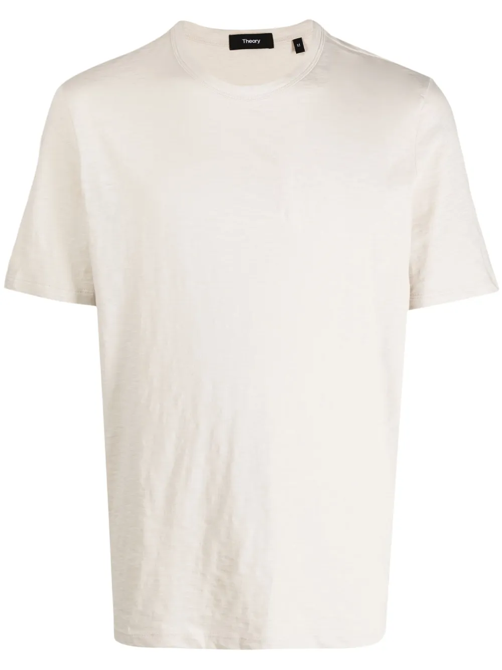 Theory Round-neck Short-sleeved T-shirt In Neutrals