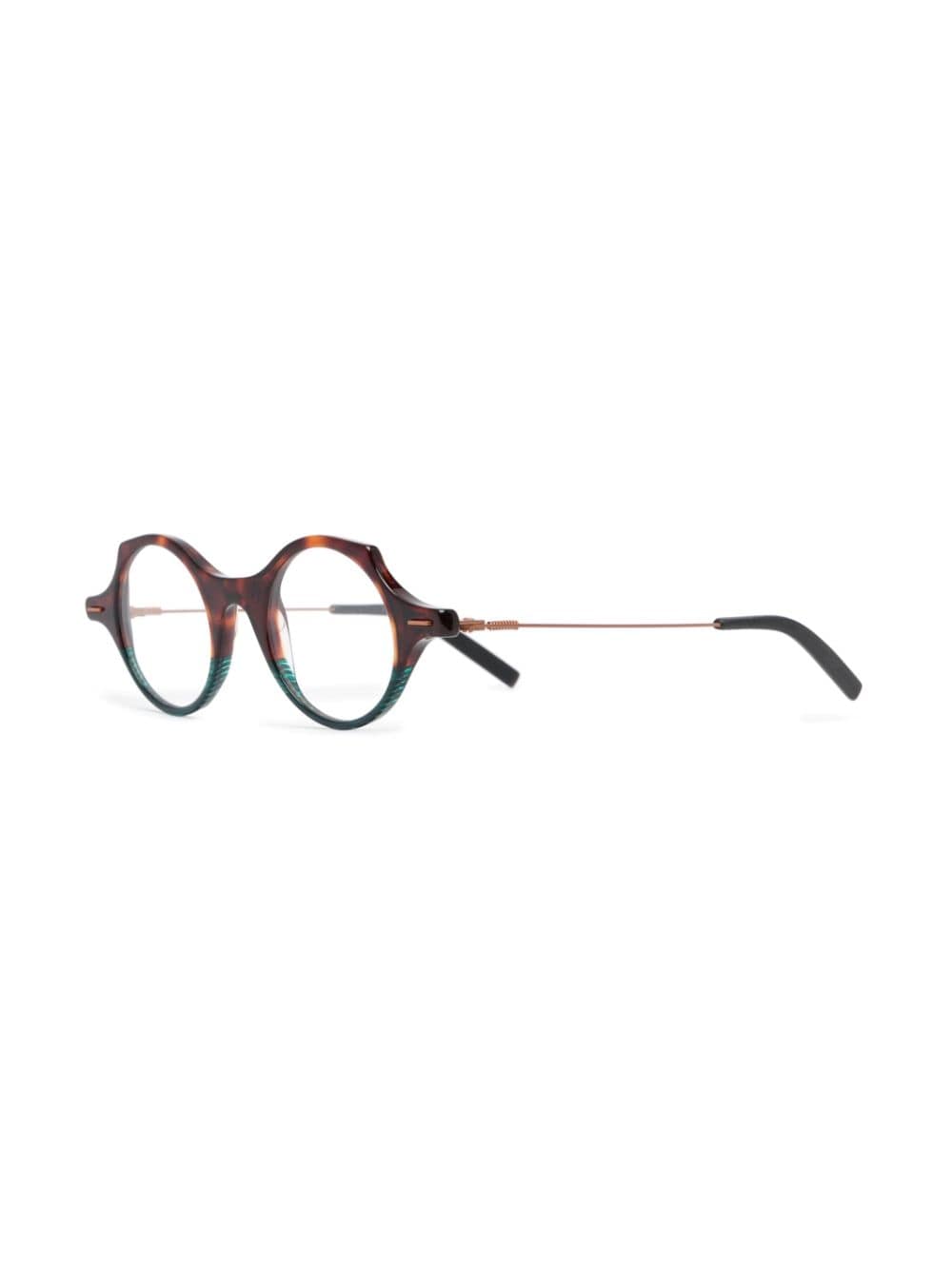 Theo Eyewear Bril met rond montuur - Bruin