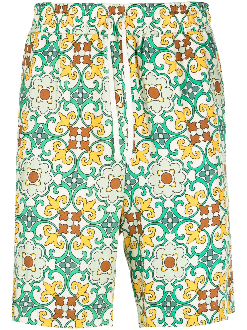 Drôle De Monsieur all-over graphic-print shorts - Green