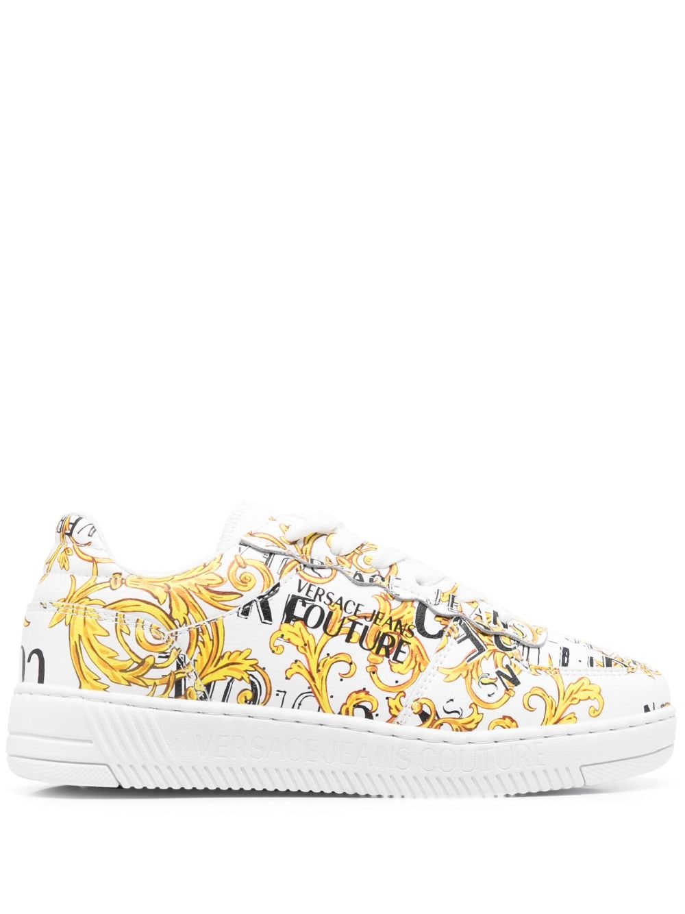 baroque-print low-top sneakers