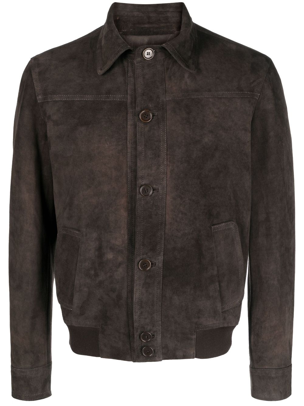 Salvatore Santoro button-fastening suede jacket - Brown