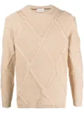 Ballantyne textured cotton jumper - Neutrals