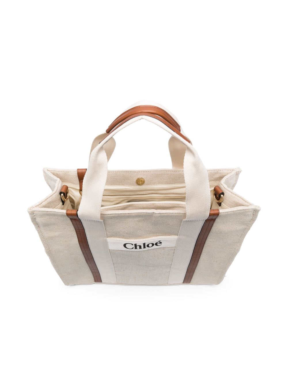 Logo Canvas Changing Bag in Beige - Chloe Kids