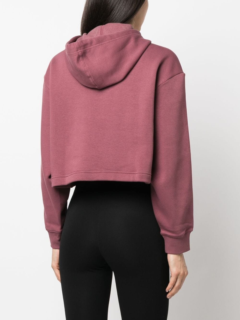 Shop Adidas Originals Cropped Drawstring Hoodie In Rot