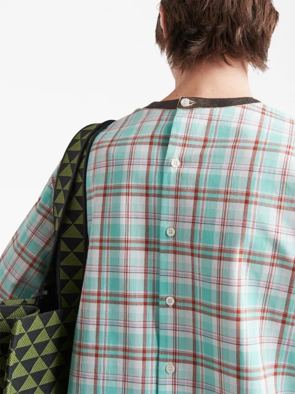 Prada zigzag-trim Cotton Shirt | White | FARFETCH ZA