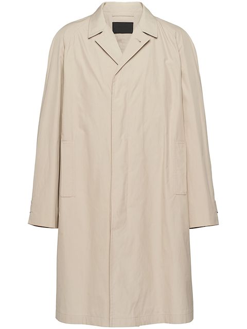 Prada single-breasted cotton overcoat