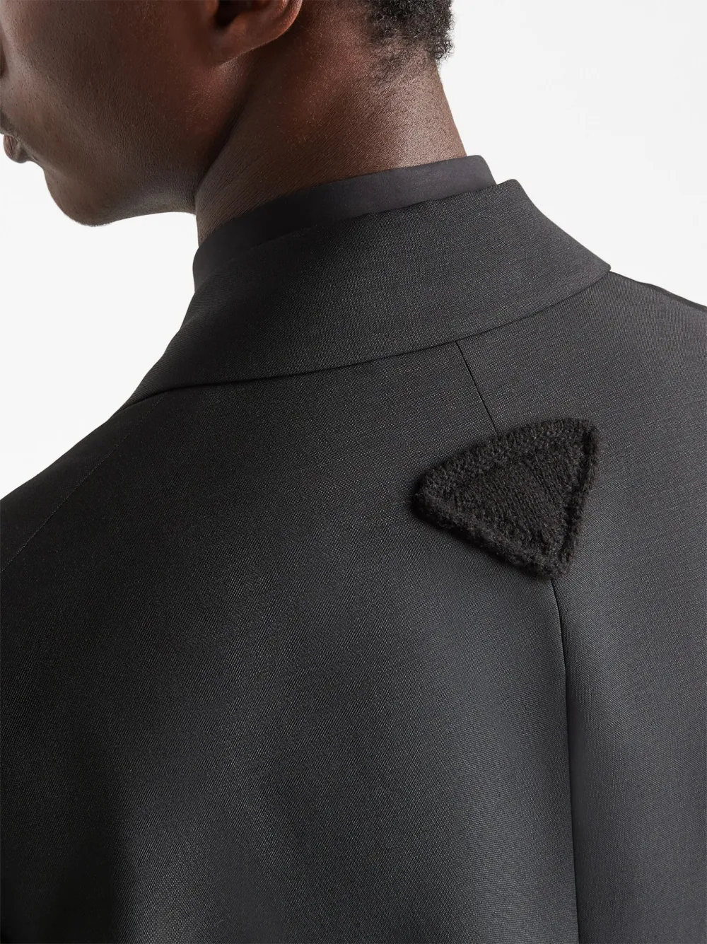 【関税＆送料込み】Prada Sleeveless Wool Blazer Prada detachable-collar Wool Blazer | Blue | FARFETCH