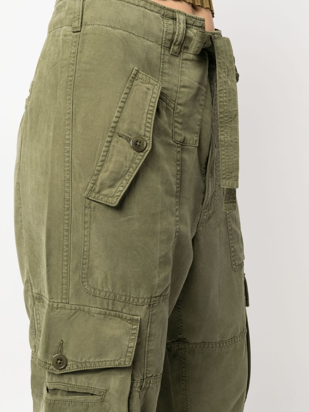 Shop Polo Ralph Lauren Cargo-style Tapered Trousers In Green