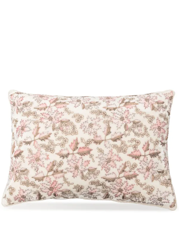 Anke Drechsel ピンク クッション Anke Drechsel フローラル クッション | ホワイト | FARFETCH JP