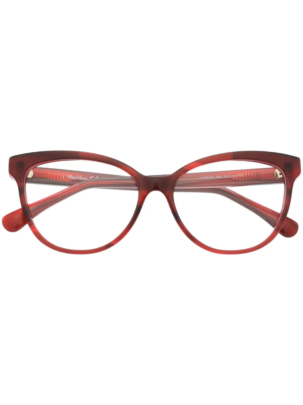 Max Mara logo-detail round-frame glasses - Red
