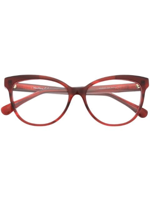 Max Mara logo-detail round-frame glasses