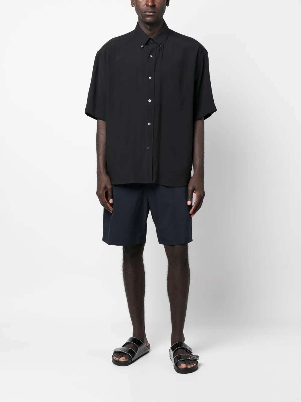 Emporio Armani Shorts met elastische trekkoord - Blauw