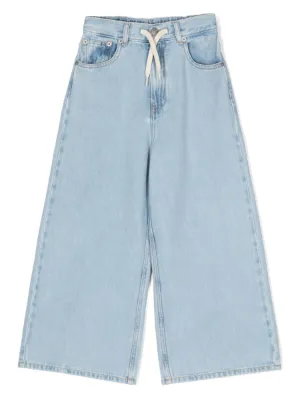 MM6 Maison Margiela Contrasting Cropped Denim Jacket - Farfetch