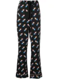 DVF Diane von Furstenberg Veronica geometric-print trousers - Black