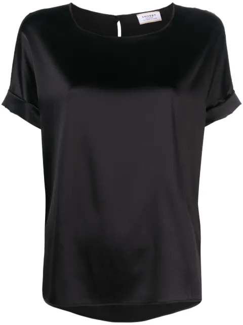 Wild Cashmere short-sleeve silk blouse