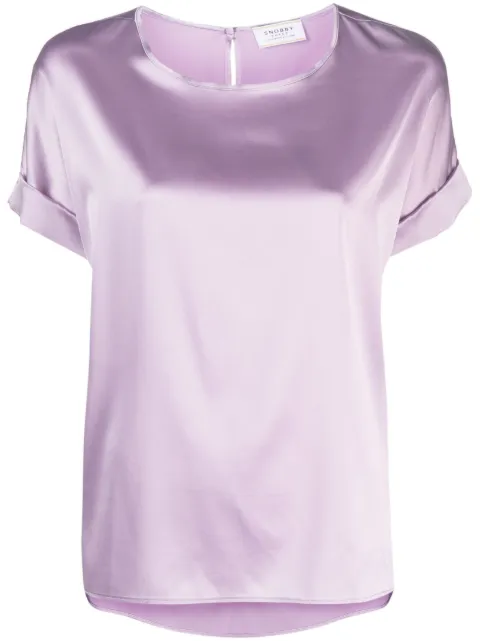 Snobby Sheep short-sleeve silk blouse