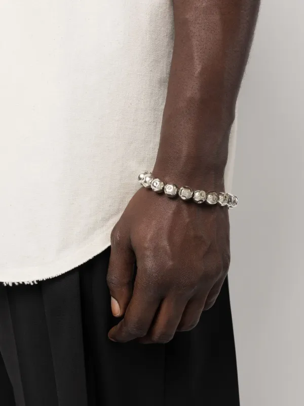 Jil Sander ビーズチェーン ブレスレット | シルバートーン