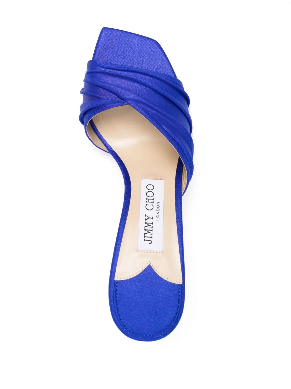 Jimmy Choo Open-toe Draped Mules In Blue