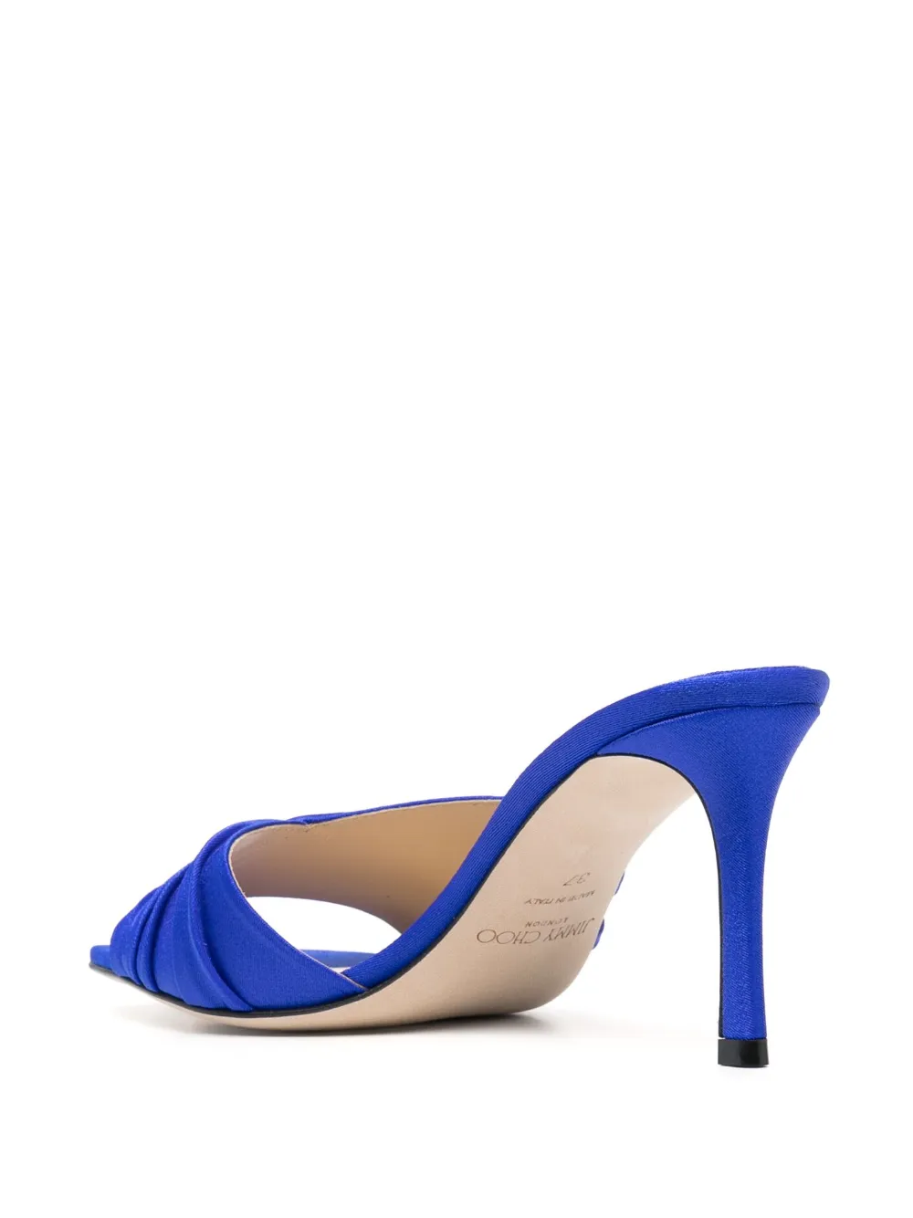 Jimmy Choo Open-toe Draped Mules In Blue