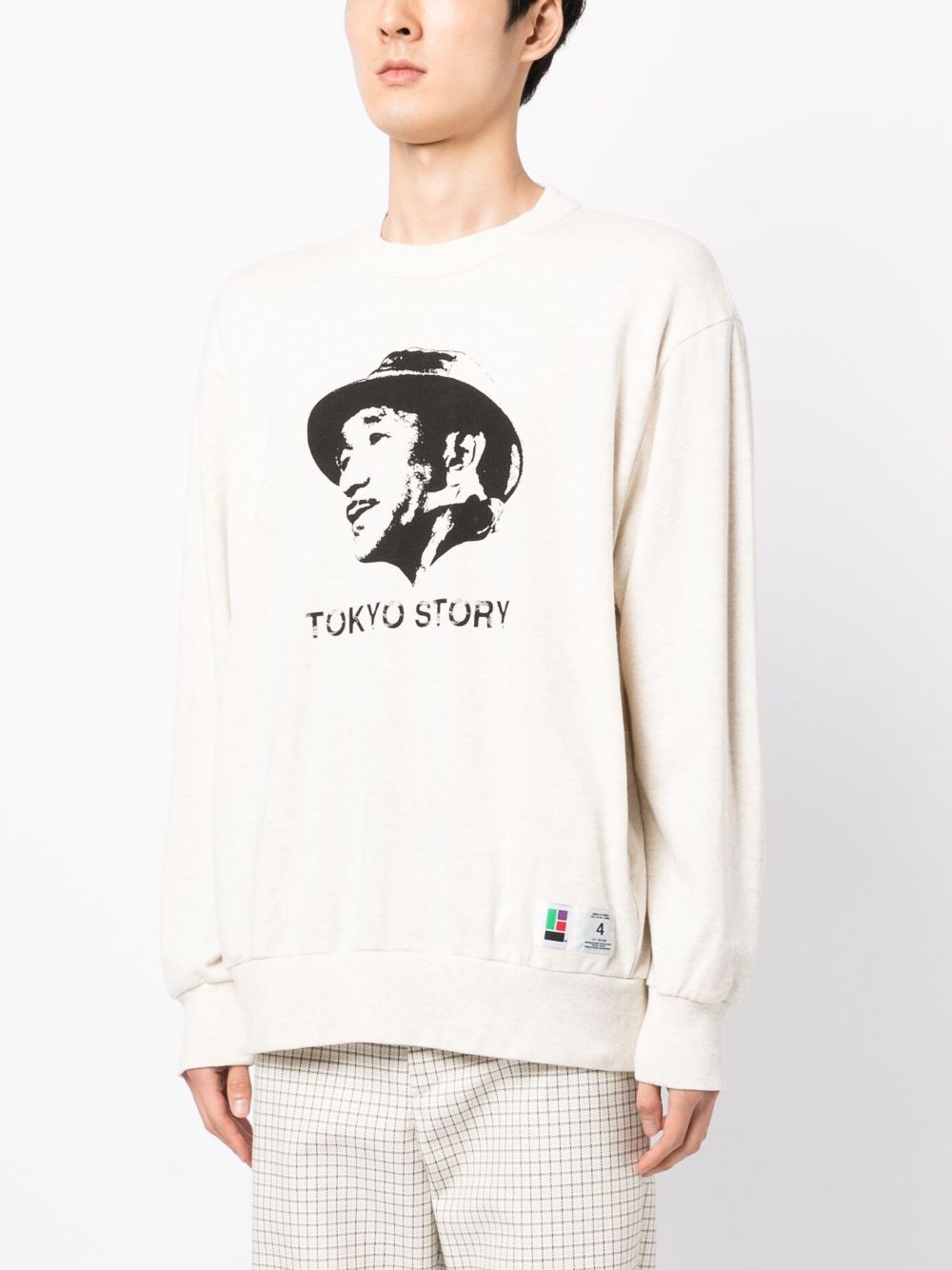 Shop Undercover Graphic-print Cotton Sweatshirt In Neutrals