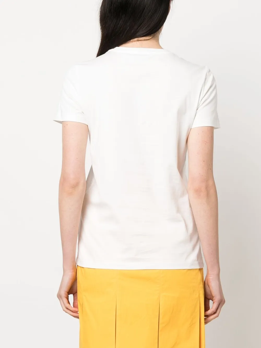 Max Mara T-shirt met geborduurd monogram Wit