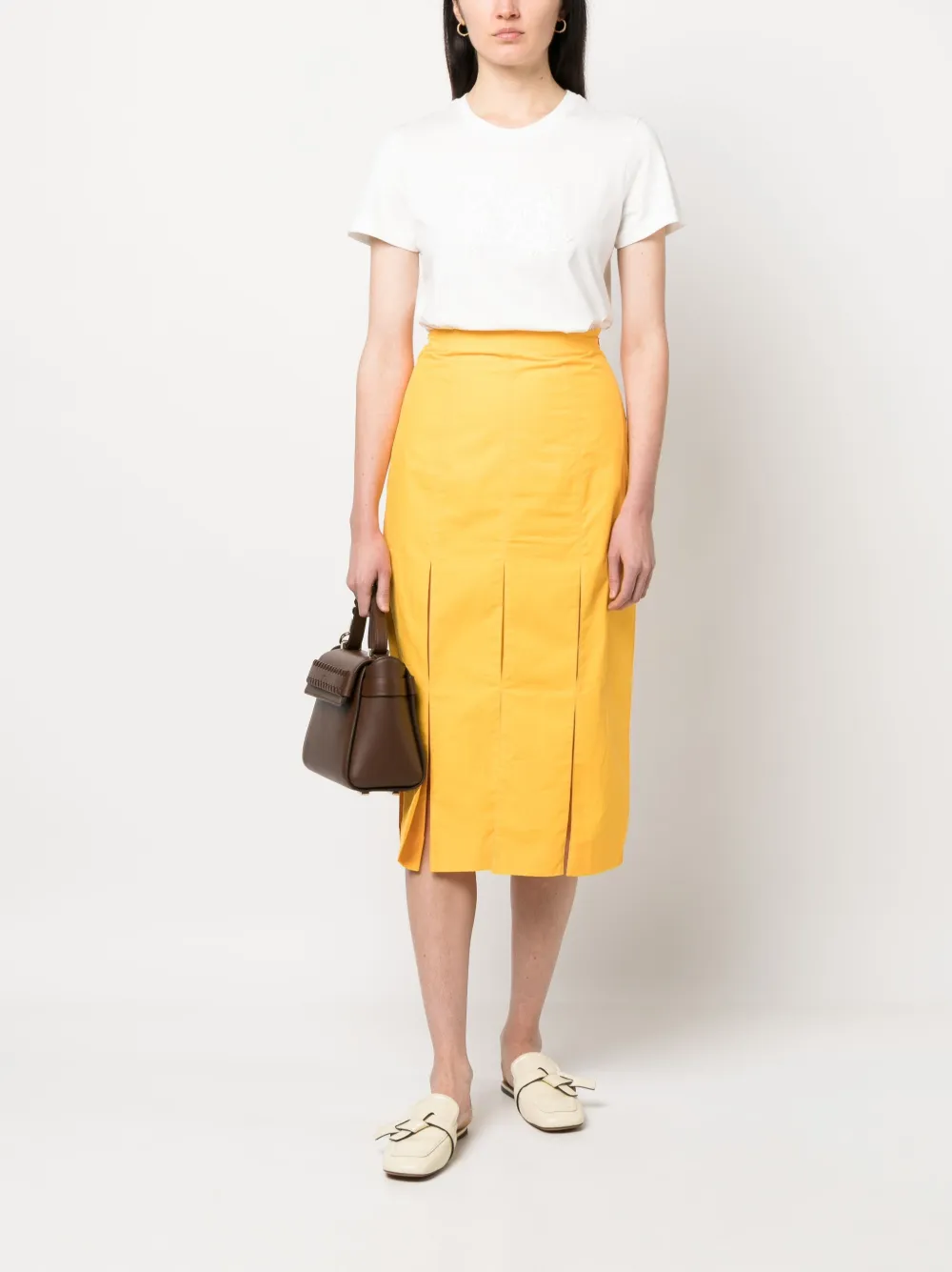 Max Mara T-shirt met geborduurd monogram Wit