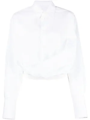 Sacai プリーツディテール シャツ | ホワイト | FARFETCH JP