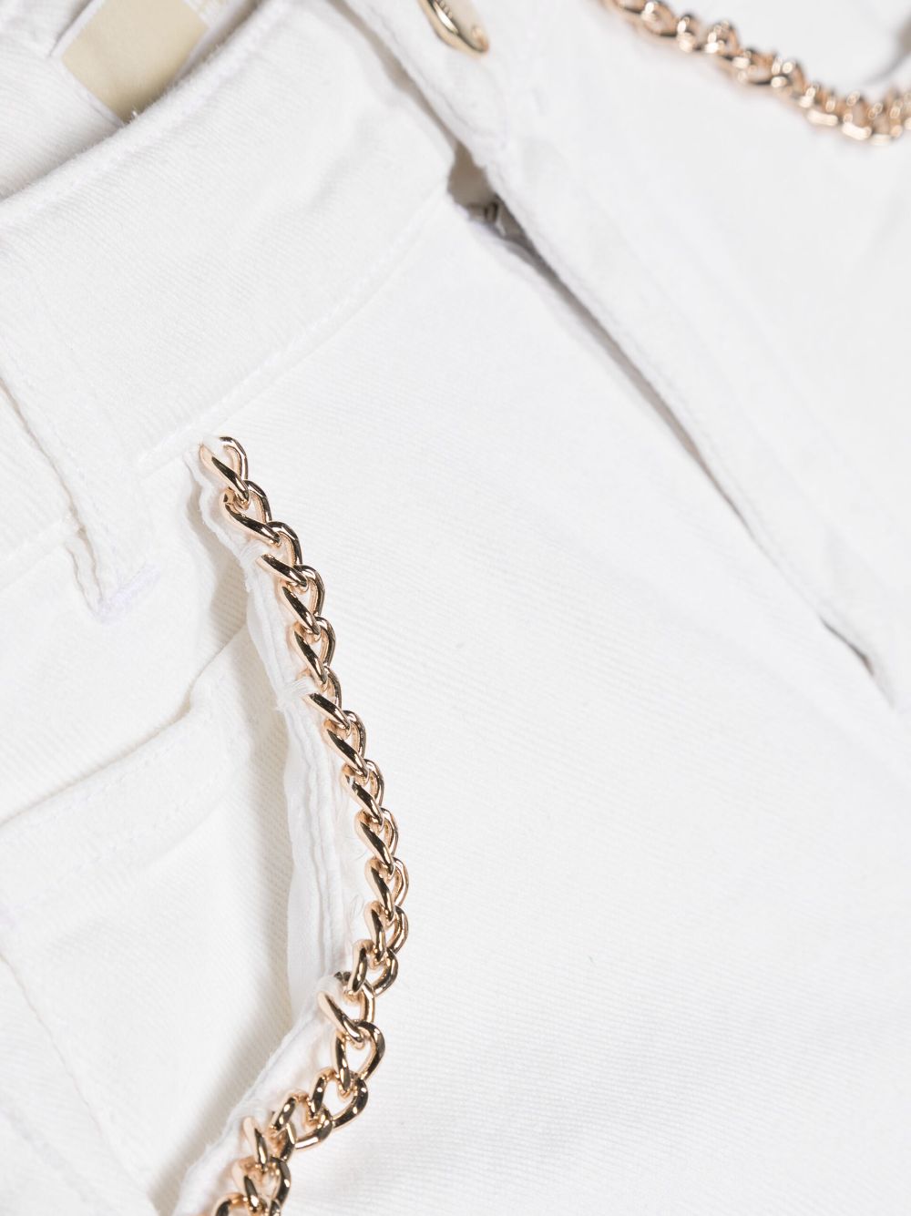 Shop Michael Kors Chain-link Detail Shorts In White