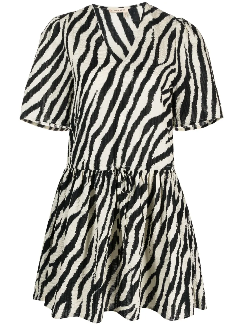 Stella Nova Zebra print Mini Dress Neutrals FARFETCH Stella Nova Zebra print Mini Dress Neutrals FARFETCH