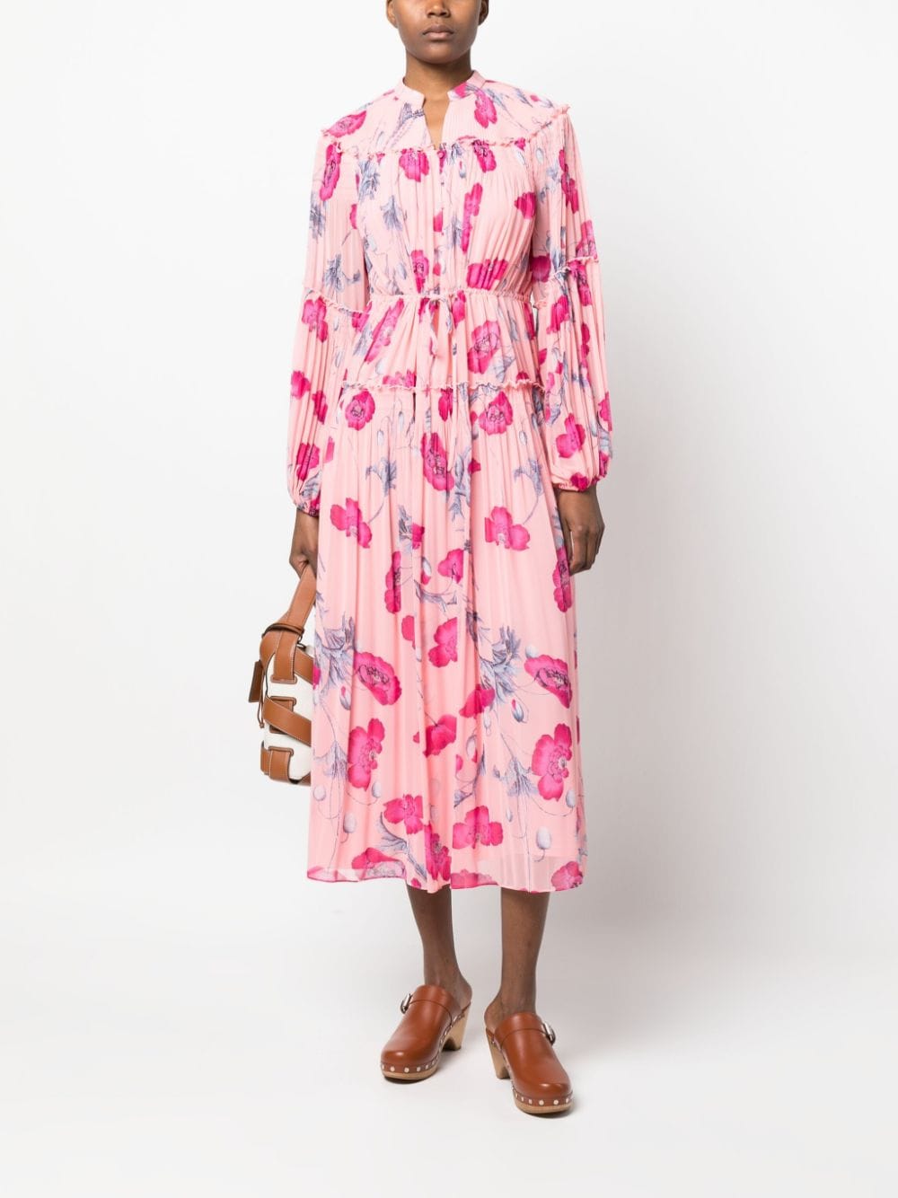 DVF Diane von Furstenberg Mini-jurk met bloemenprint - Roze
