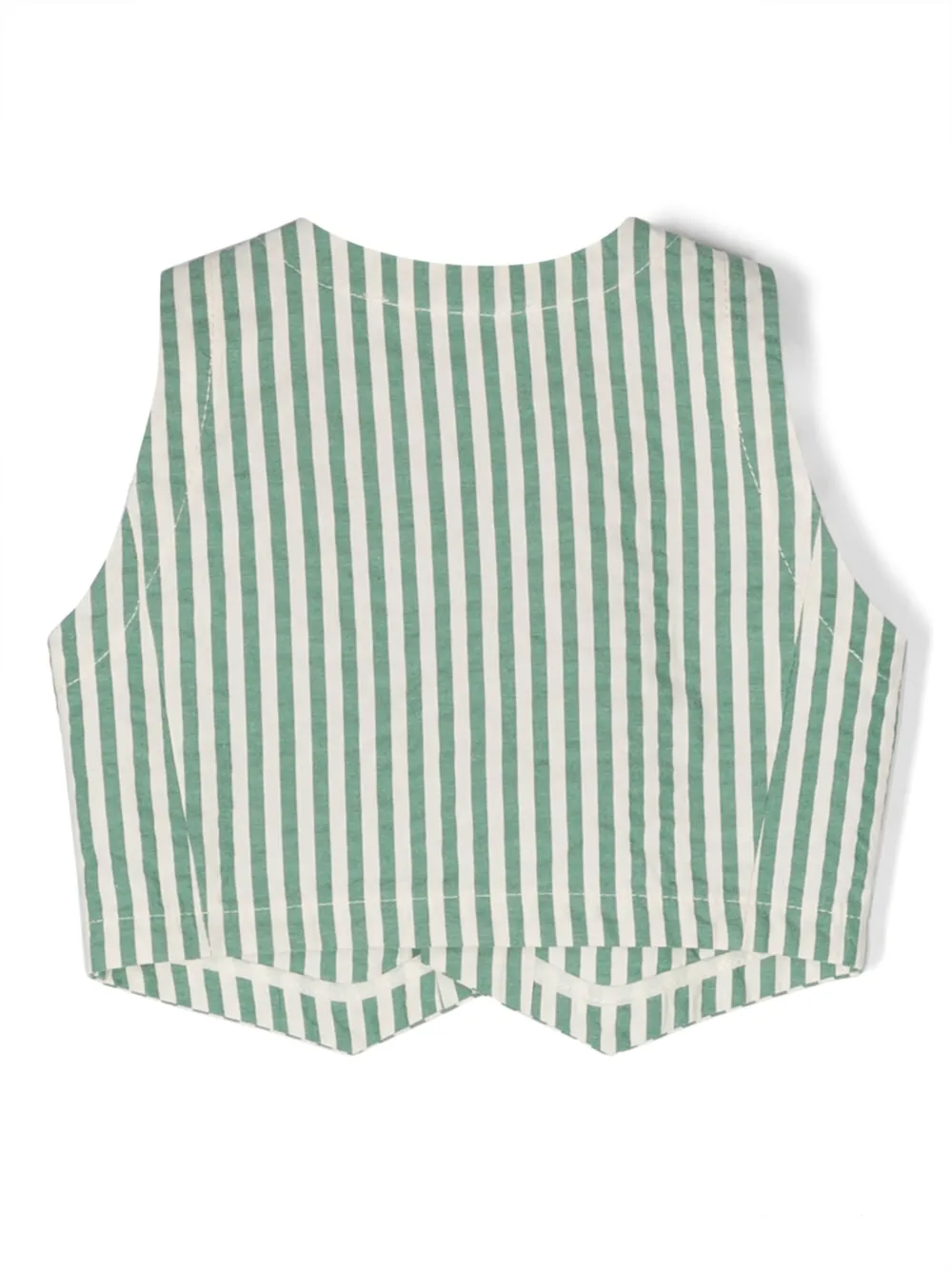 Zhoe & Tobiah stripe-print cotton waistcoat - Groen