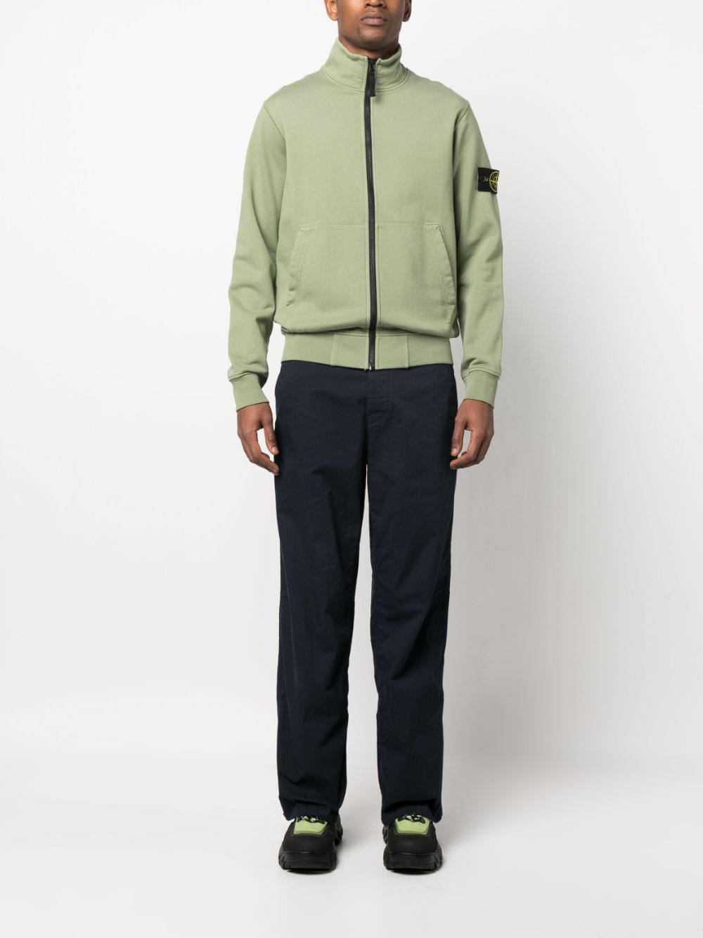 Stone Island Broek met logopatch - Blauw